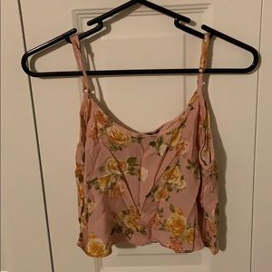Pink Flower Crop Top
